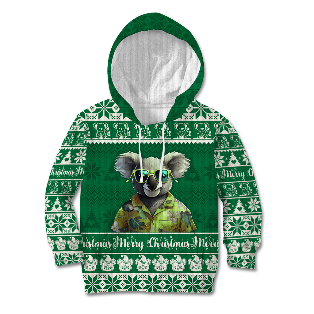 personalised-australia-koala-christmas-kid-hoodie-santa-koala-stay-cool