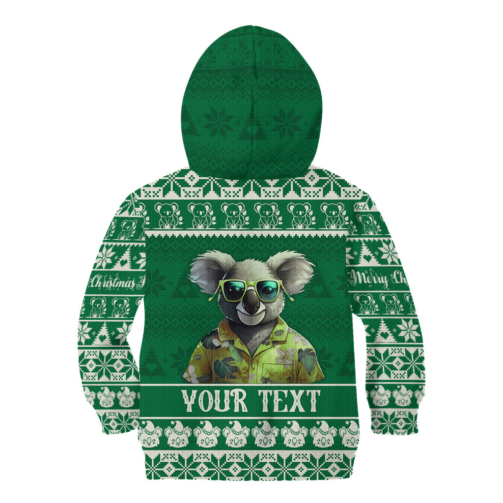 personalised-australia-koala-christmas-kid-hoodie-santa-koala-stay-cool