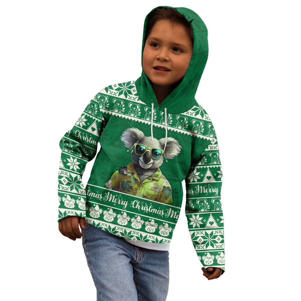 personalised-australia-koala-christmas-kid-hoodie-santa-koala-stay-cool