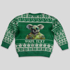 personalised-australia-koala-christmas-kid-ugly-christmas-sweater-santa-koala-stay-cool