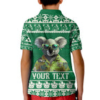 personalised-australia-koala-christmas-kid-polo-shirt-santa-koala-stay-cool