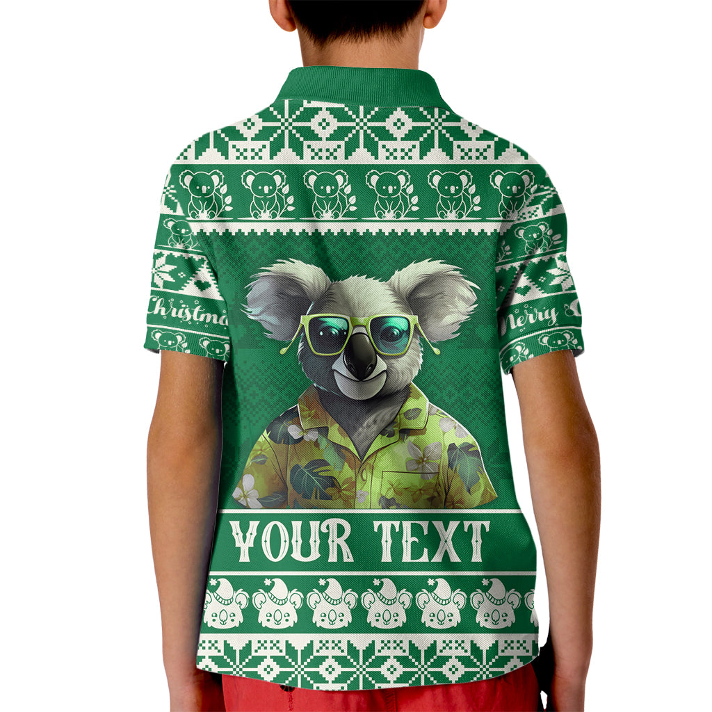 personalised-australia-koala-christmas-kid-polo-shirt-santa-koala-stay-cool