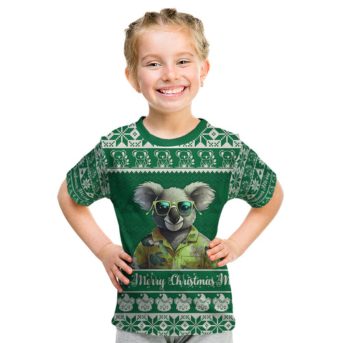 personalised-australia-koala-christmas-kid-t-shirt-santa-koala-stay-cool