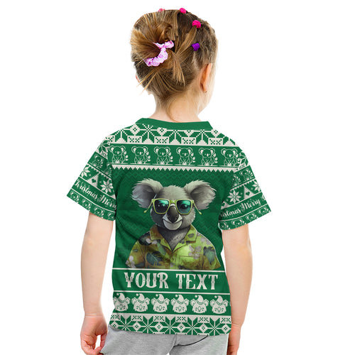 personalised-australia-koala-christmas-kid-t-shirt-santa-koala-stay-cool