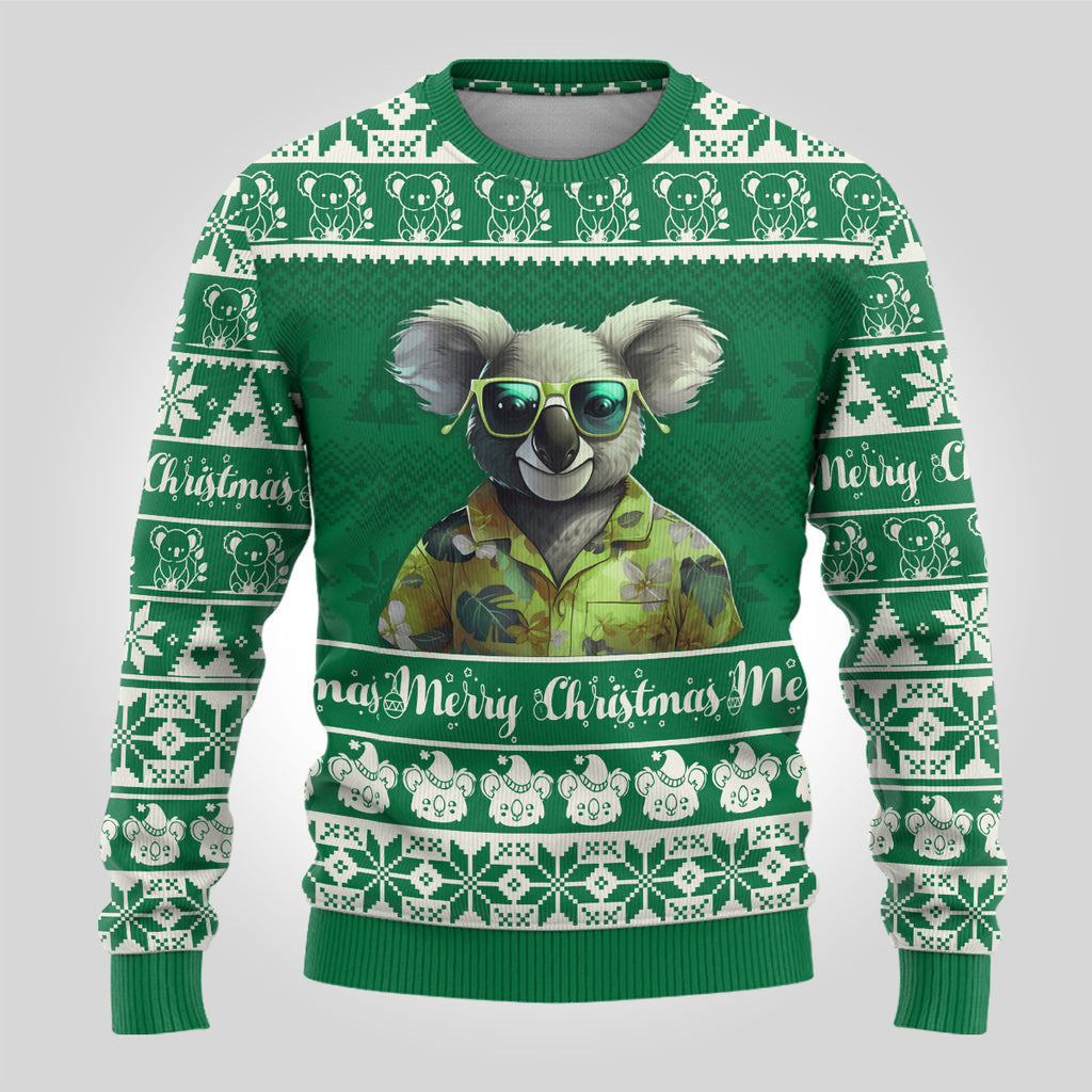 personalised-australia-koala-christmas-ugly-christmas-sweater-santa-koala-stay-cool
