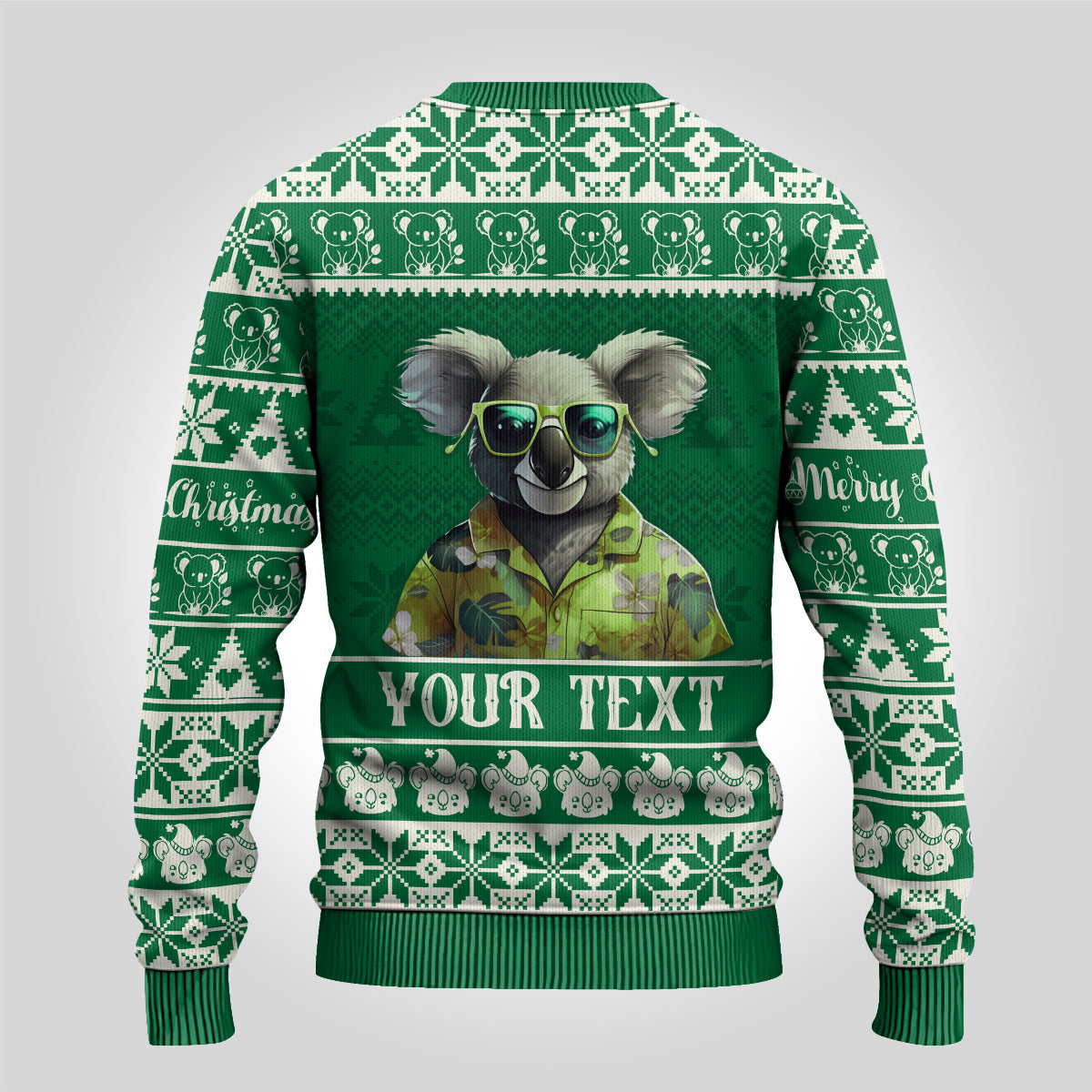 personalised-australia-koala-christmas-ugly-christmas-sweater-santa-koala-stay-cool