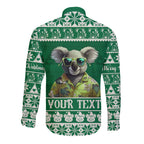 personalised-australia-koala-christmas-long-sleeve-button-shirt-santa-koala-stay-cool