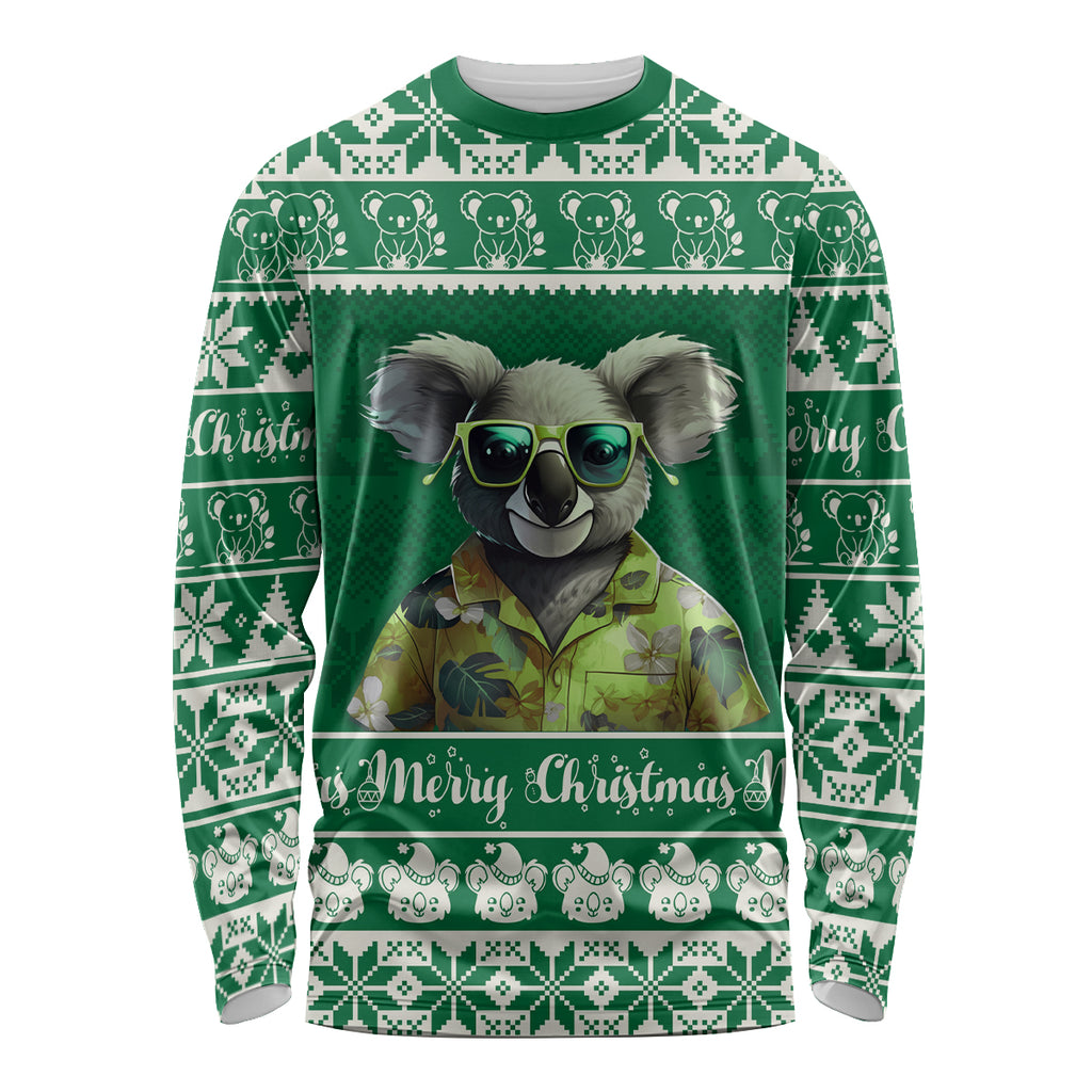 personalised-australia-koala-christmas-long-sleeve-shirt-santa-koala-stay-cool