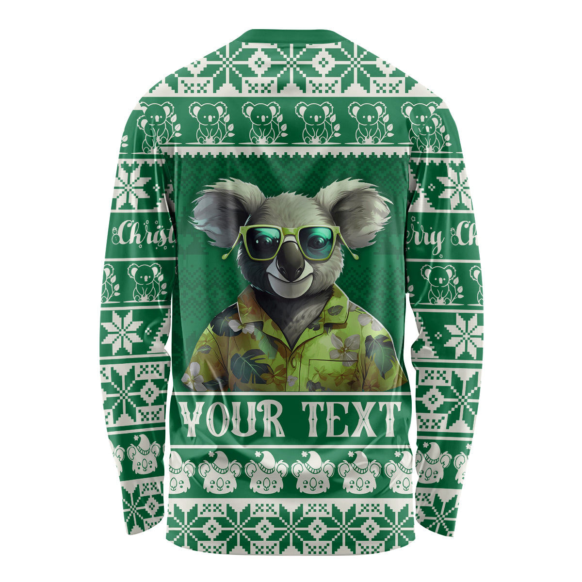 personalised-australia-koala-christmas-long-sleeve-shirt-santa-koala-stay-cool