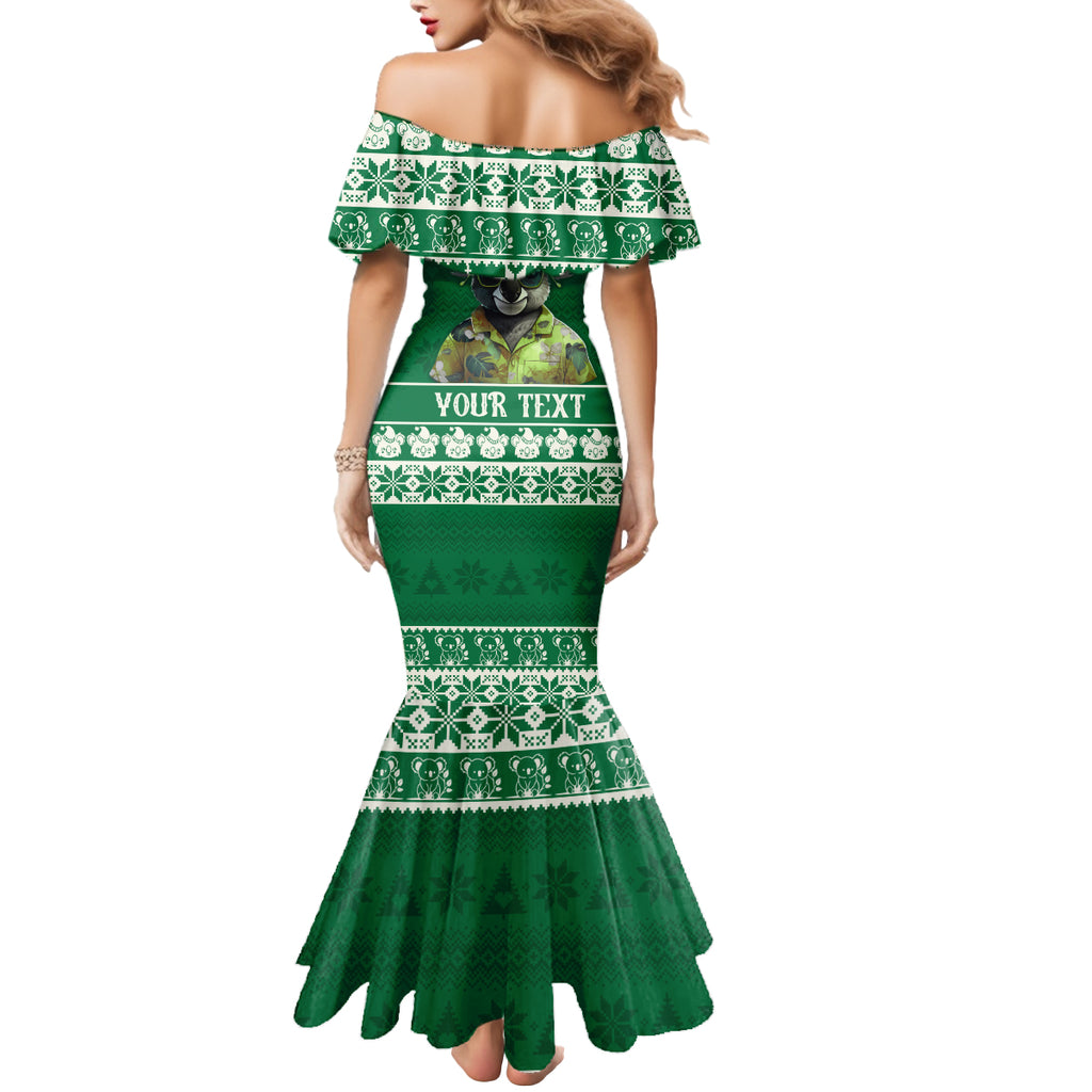 personalised-australia-koala-christmas-mermaid-dress-santa-koala-stay-cool