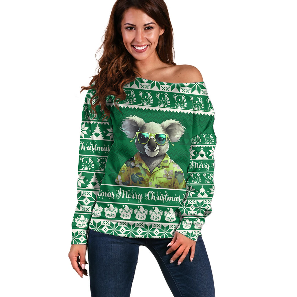 personalised-australia-koala-christmas-off-shoulder-sweater-santa-koala-stay-cool