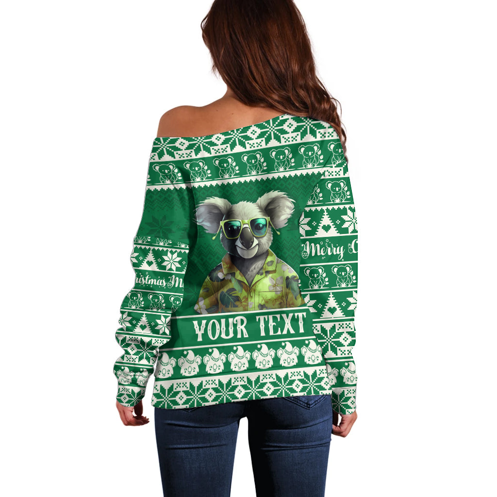 personalised-australia-koala-christmas-off-shoulder-sweater-santa-koala-stay-cool