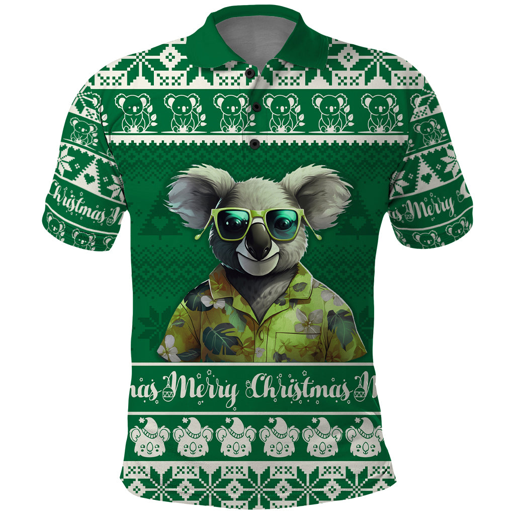 personalised-australia-koala-christmas-polo-shirt-santa-koala-stay-cool