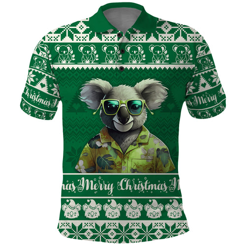 personalised-australia-koala-christmas-polo-shirt-santa-koala-stay-cool