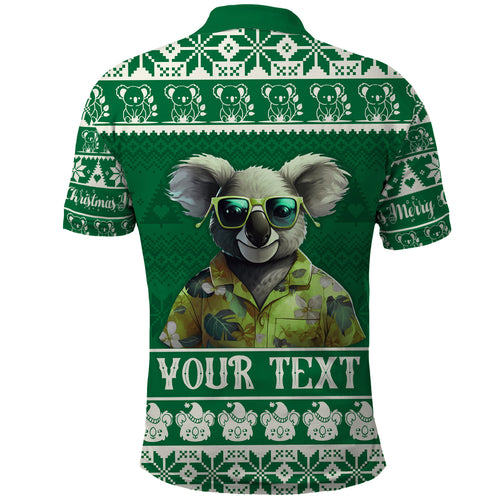 personalised-australia-koala-christmas-polo-shirt-santa-koala-stay-cool