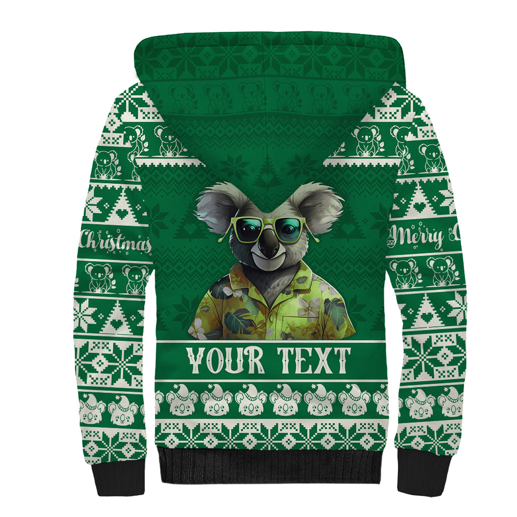 personalised-australia-koala-christmas-sherpa-hoodie-santa-koala-stay-cool