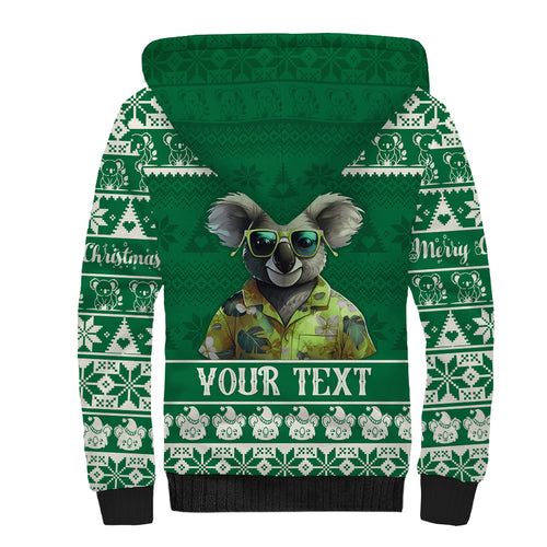 personalised-australia-koala-christmas-sherpa-hoodie-santa-koala-stay-cool