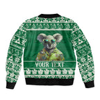 personalised-australia-koala-christmas-sleeve-zip-bomber-jacket-santa-koala-stay-cool