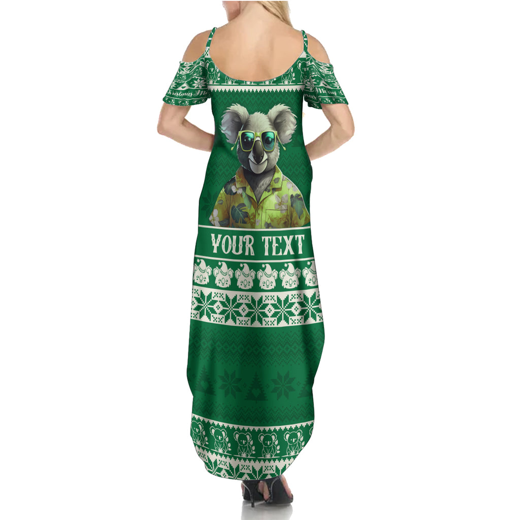 personalised-australia-koala-christmas-summer-maxi-dress-santa-koala-stay-cool