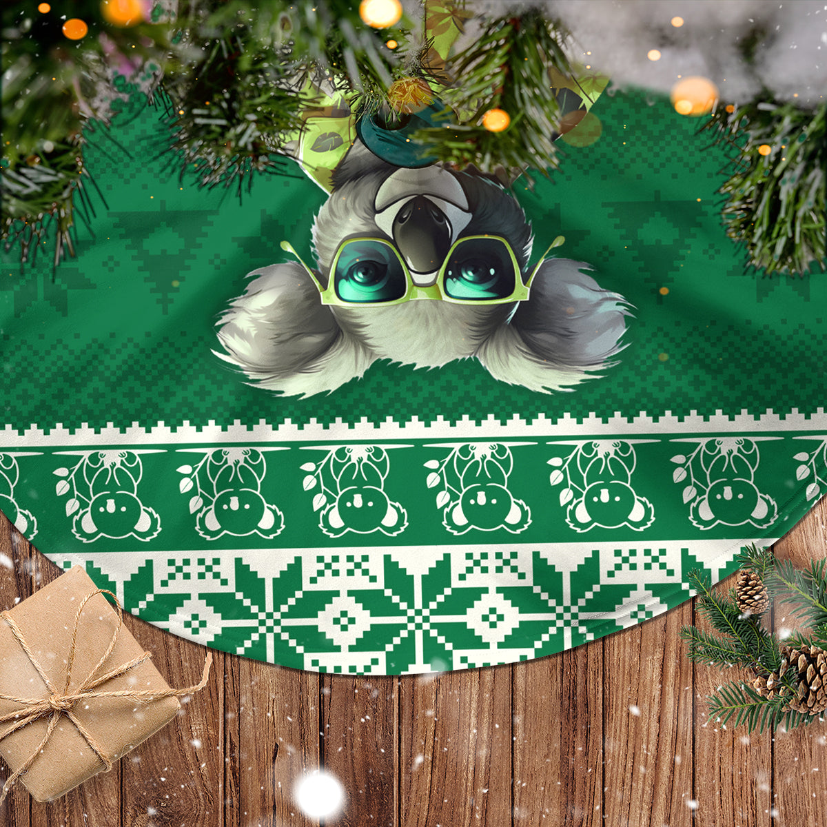 personalised-australia-koala-christmas-tree-skirt-santa-koala-stay-cool