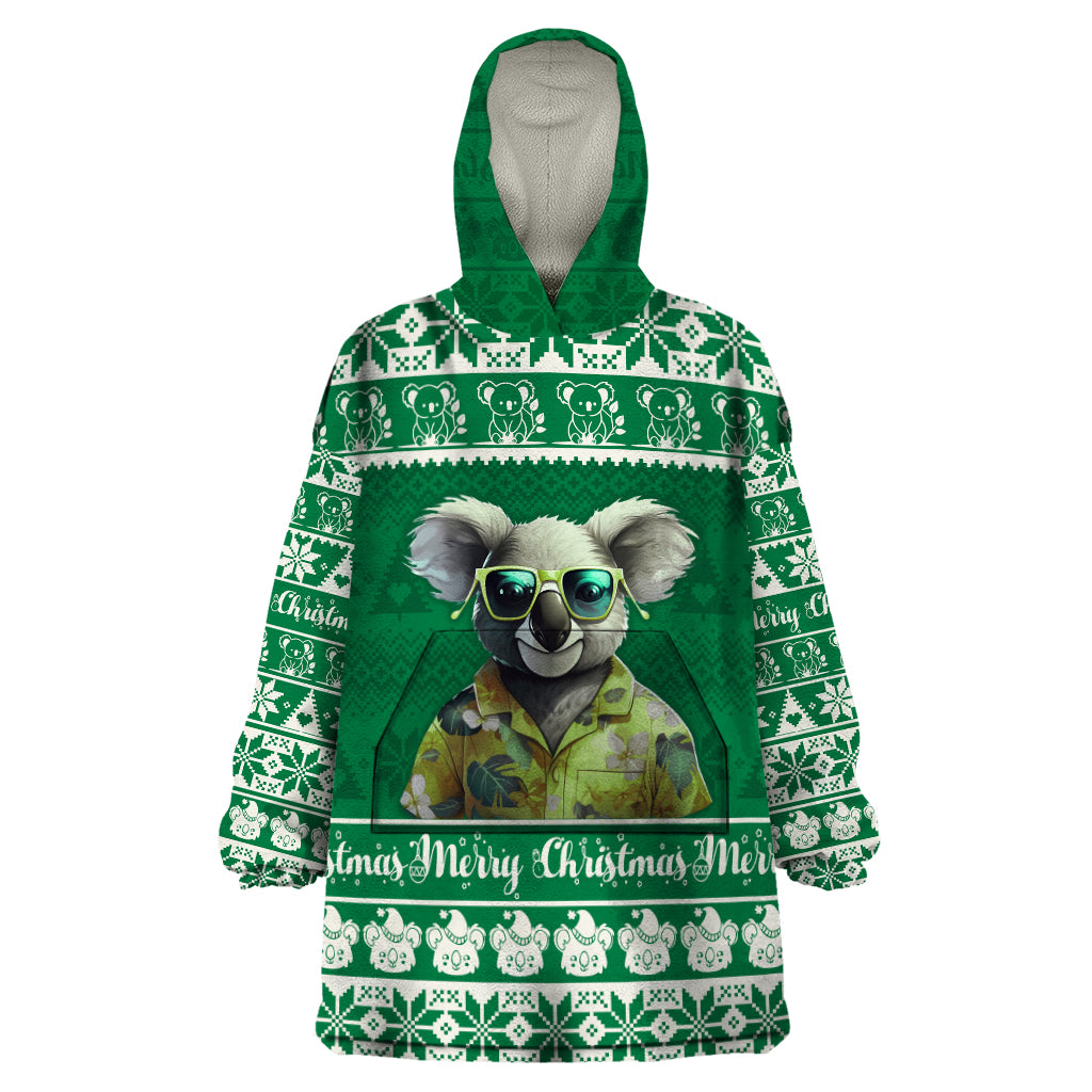 personalised-australia-koala-christmas-wearable-blanket-hoodie-santa-koala-stay-cool