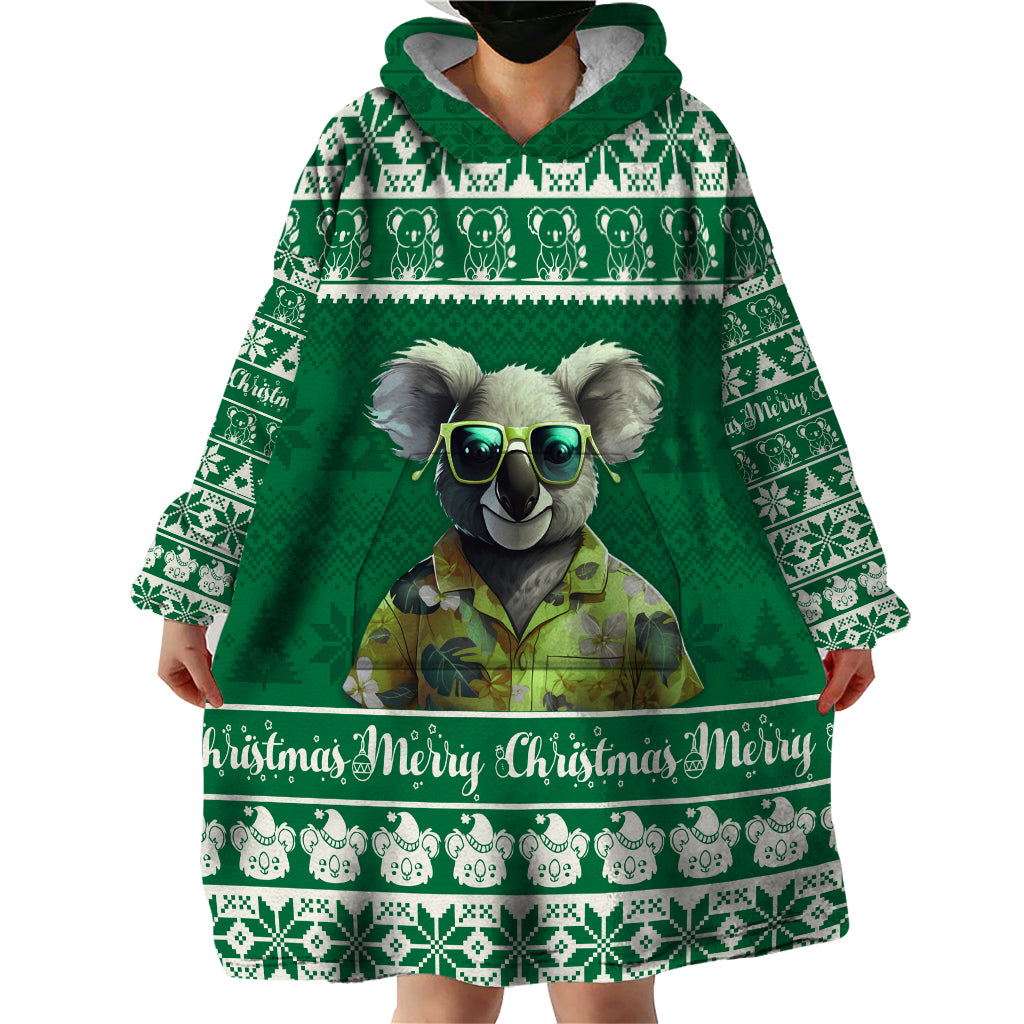 personalised-australia-koala-christmas-wearable-blanket-hoodie-santa-koala-stay-cool