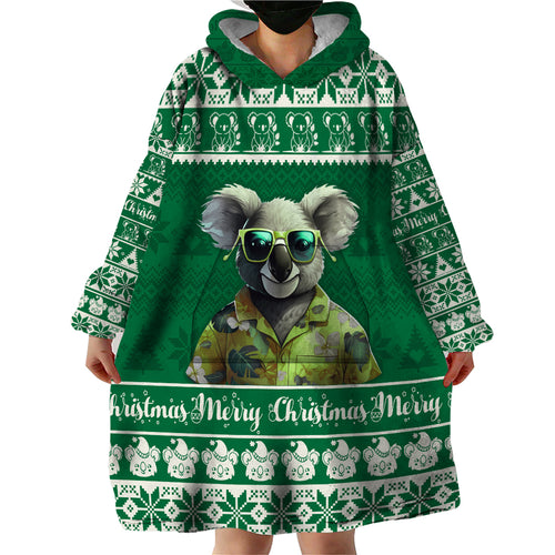 personalised-australia-koala-christmas-wearable-blanket-hoodie-santa-koala-stay-cool