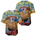 26 January One Proud Aussie Baseball Jersey Kangaroo and Koala Happy Australia Day
