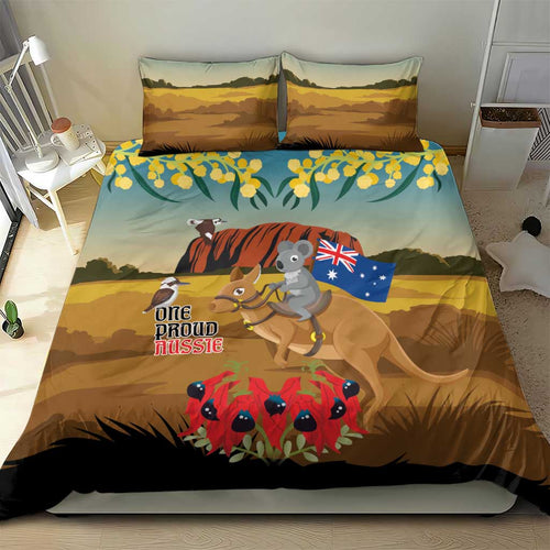 26 January One Proud Aussie Bedding Set Kangaroo and Koala Happy Australia Day