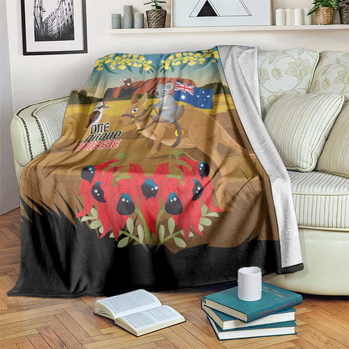 26 January One Proud Aussie Blanket Kangaroo and Koala Happy Australia Day