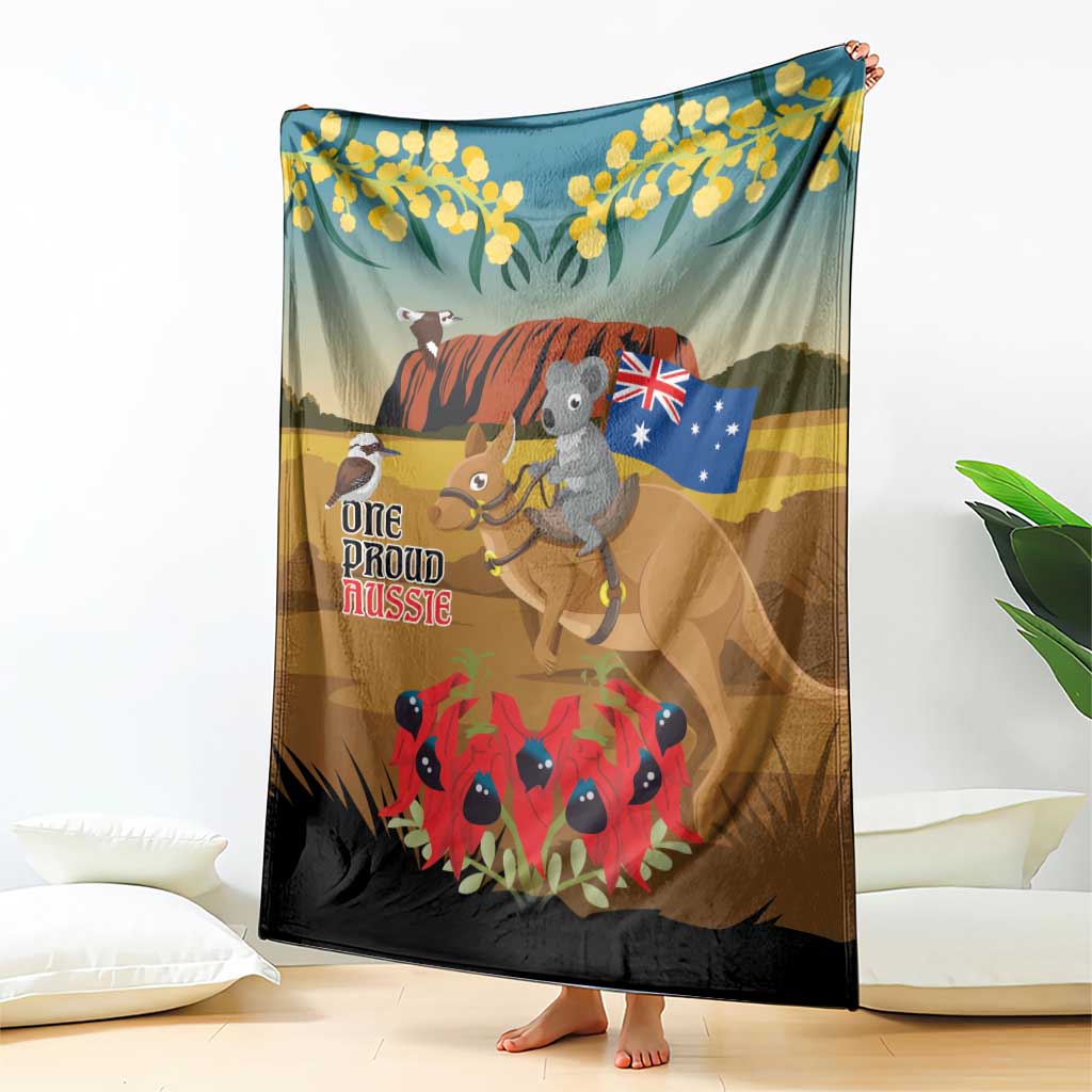 26 January One Proud Aussie Blanket Kangaroo and Koala Happy Australia Day