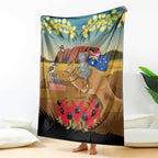 26 January One Proud Aussie Blanket Kangaroo and Koala Happy Australia Day