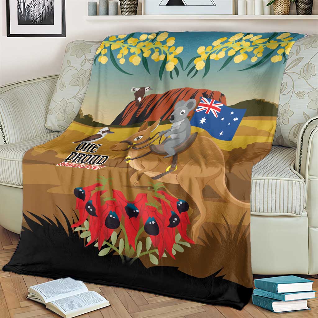 26 January One Proud Aussie Blanket Kangaroo and Koala Happy Australia Day
