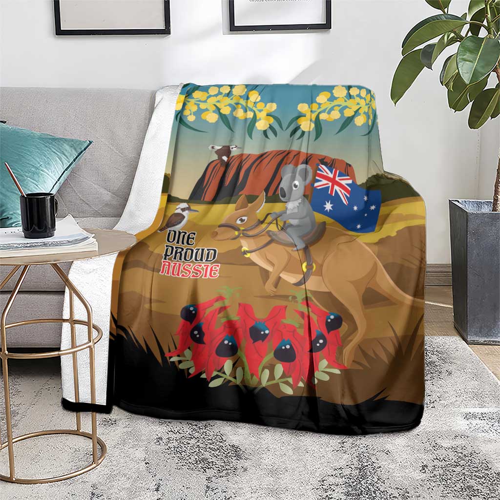 26 January One Proud Aussie Blanket Kangaroo and Koala Happy Australia Day