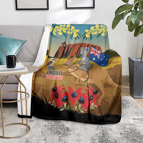 26 January One Proud Aussie Blanket Kangaroo and Koala Happy Australia Day