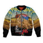 26 January One Proud Aussie Bomber Jacket Kangaroo and Koala Happy Australia Day