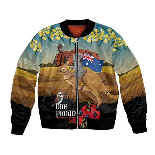 26 January One Proud Aussie Bomber Jacket Kangaroo and Koala Happy Australia Day