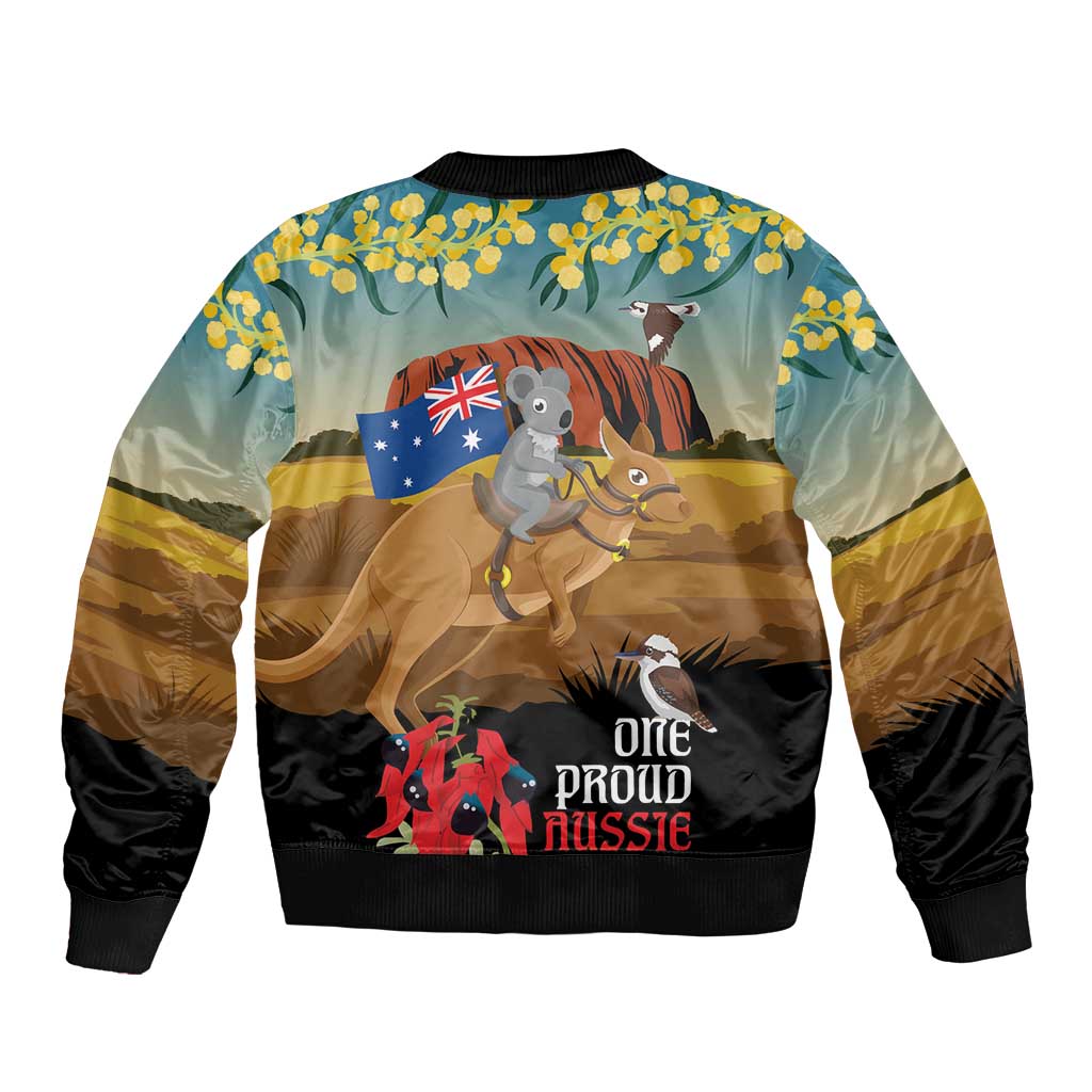 26 January One Proud Aussie Bomber Jacket Kangaroo and Koala Happy Australia Day