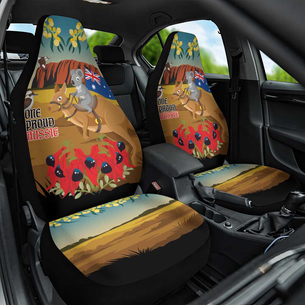 26 January One Proud Aussie Car Seat Cover Kangaroo and Koala Happy Australia Day