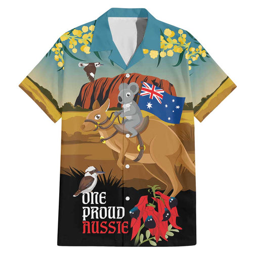 26 January One Proud Aussie Family Matching Mermaid Dress and Hawaiian Shirt Kangaroo and Koala Happy Australia Day