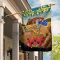 26 January One Proud Aussie Garden Flag Kangaroo and Koala Happy Australia Day