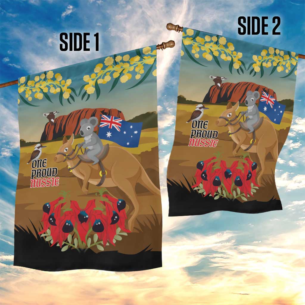 26 January One Proud Aussie Garden Flag Kangaroo and Koala Happy Australia Day