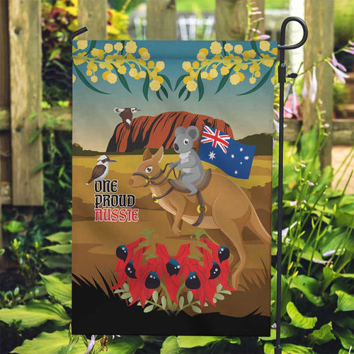 26 January One Proud Aussie Garden Flag Kangaroo and Koala Happy Australia Day