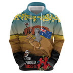26 January One Proud Aussie Hoodie Kangaroo and Koala Happy Australia Day