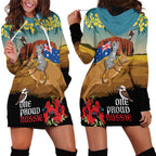 26 January One Proud Aussie Hoodie Dress Kangaroo and Koala Happy Australia Day