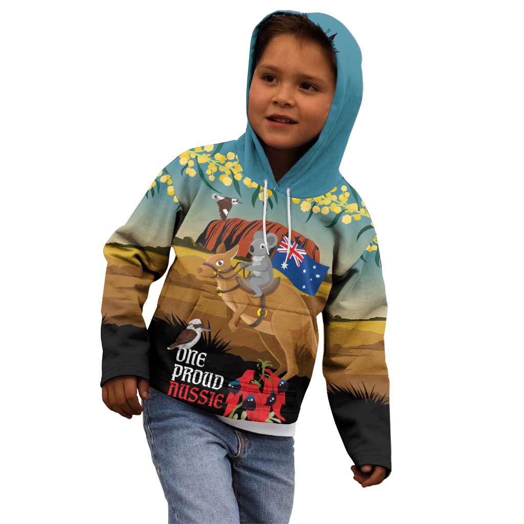 26 January One Proud Aussie Kid Hoodie Kangaroo and Koala Happy Australia Day