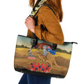 26 January One Proud Aussie Leather Tote Bag Kangaroo and Koala Happy Australia Day