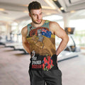 26 January One Proud Aussie Men Tank Top Kangaroo and Koala Happy Australia Day