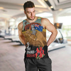 26 January One Proud Aussie Men Tank Top Kangaroo and Koala Happy Australia Day