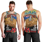 26 January One Proud Aussie Men Tank Top Kangaroo and Koala Happy Australia Day